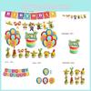Ghostly Halloween Party Decorations For Kids Spooky Mexican-themed Set With Cake Toppers Balloons And Banners