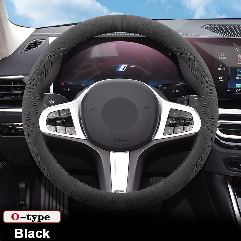 Suede Car Steering Wheel Cover for BMW 1 3 5 7 Series X1 X5 IX I7 Mini Anti Slip Breathable Special Interior Auto Accessories