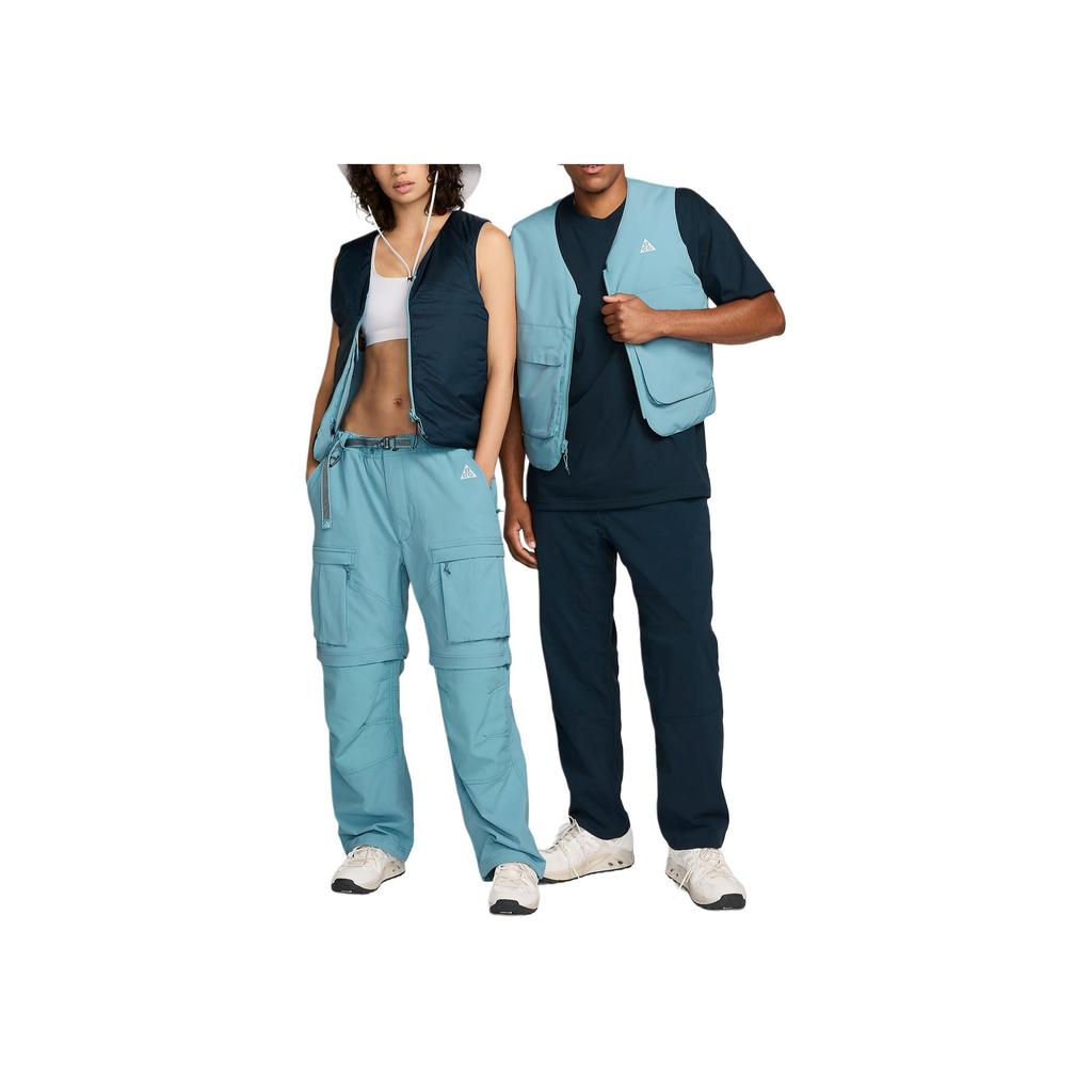 Nike ACG Series Skull Peak PrimaLoft Reversible V-Neck Zip Design Logo Print Sleeveless Vest Unisex vest Denim-Blue FV8694-464