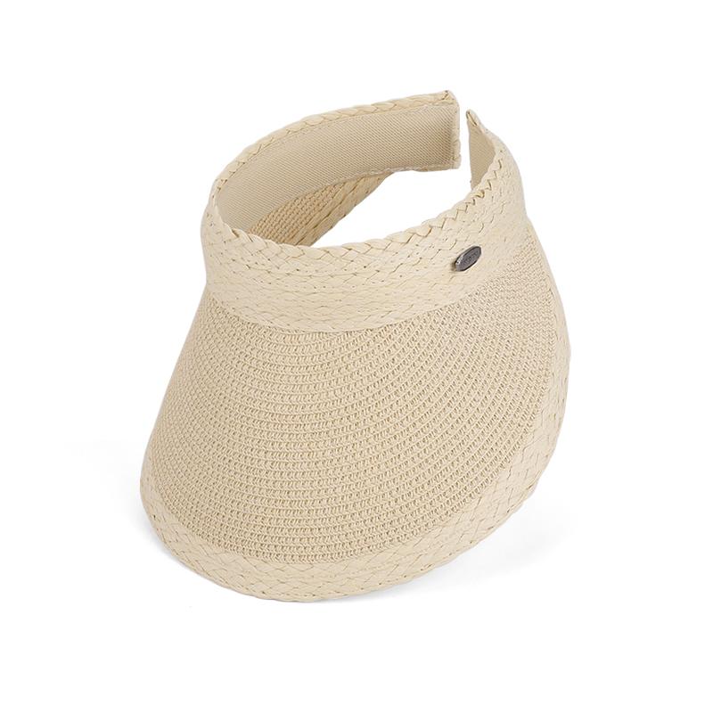 Summer sun hat for women, outdoor travel, leisure, versatile, woven straw top hat, headband, large eave sun protection sun hat
