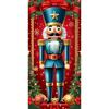 Nutcracker Soldier Door Cover Lining For Christmas Doors Xmas Outdoor Decoration For Front Door Home Christmas Party Supplies