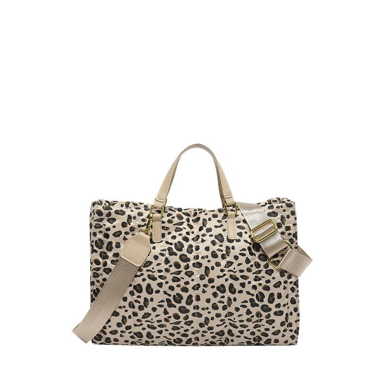 Leopard Print Commuter Hand-held Extra-large Bag Women's Large-capacity Lazy Wind Shoulder Messenger Women's Bag
