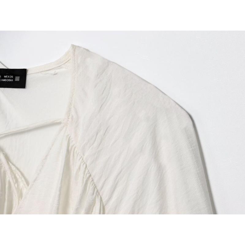 European American Style Pleated Women's Shirt - Autumn/Winter 2025 New Arrival
