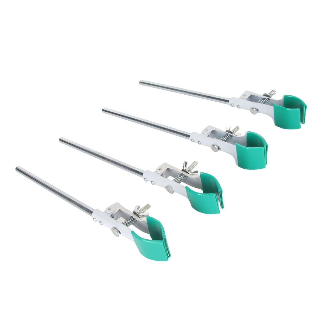 4ks Laboratorní svěrka Retort Jaw Jaw 2 prsty Nastavitelná šířka gumových čelistí Labs Clamp