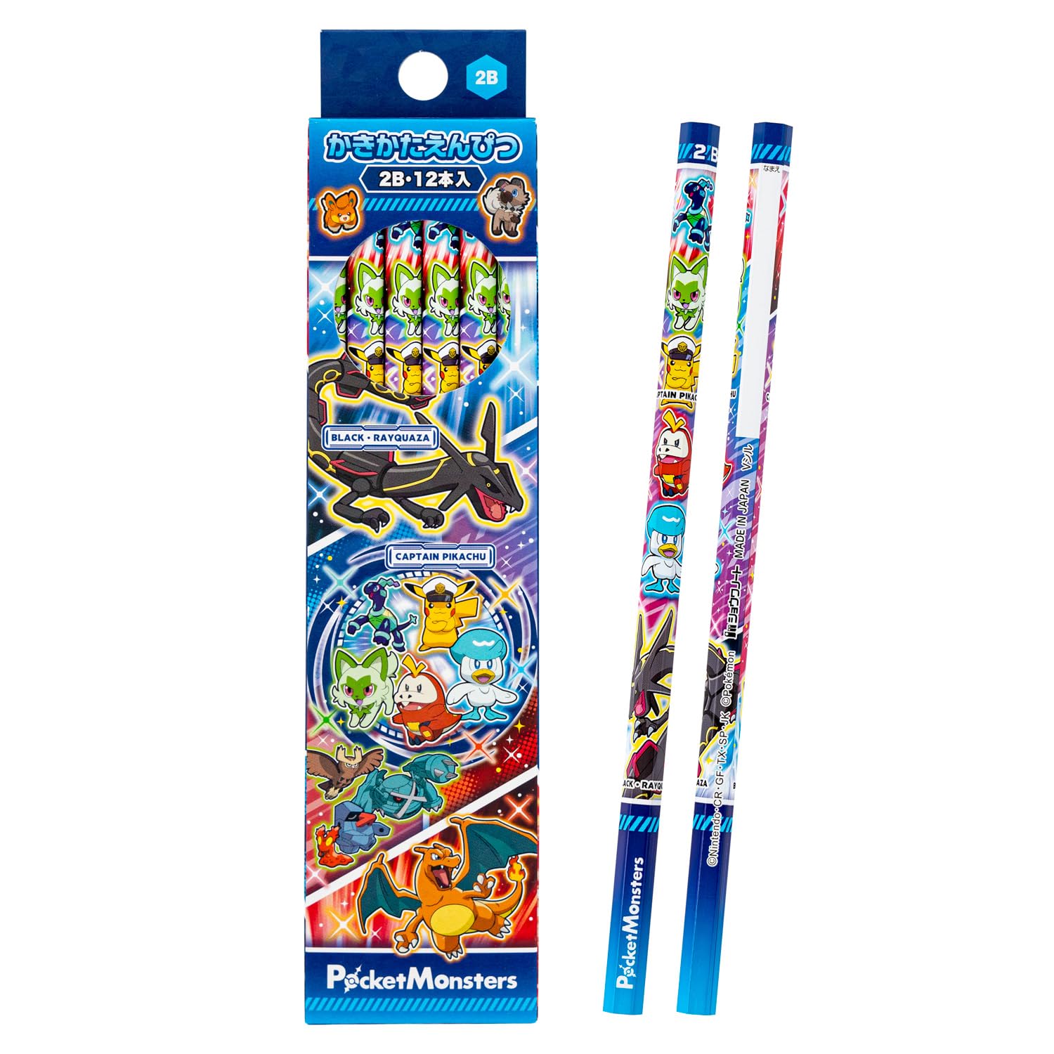 Showa Note Writing 1 Dozen 452729004 Pokémon Pencils, Pencils, 2B, (12 pencils),