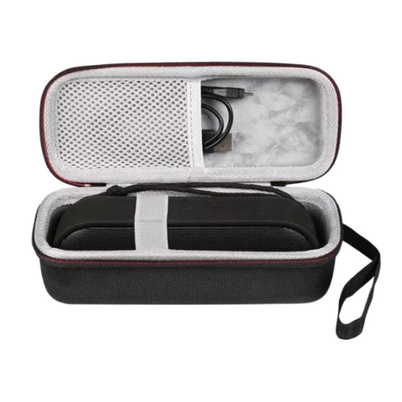 Black Audio Packaging Box Travel Zipper Audio Storage Protective Bag Hard Storage Case For Wireless Sound Box Bags