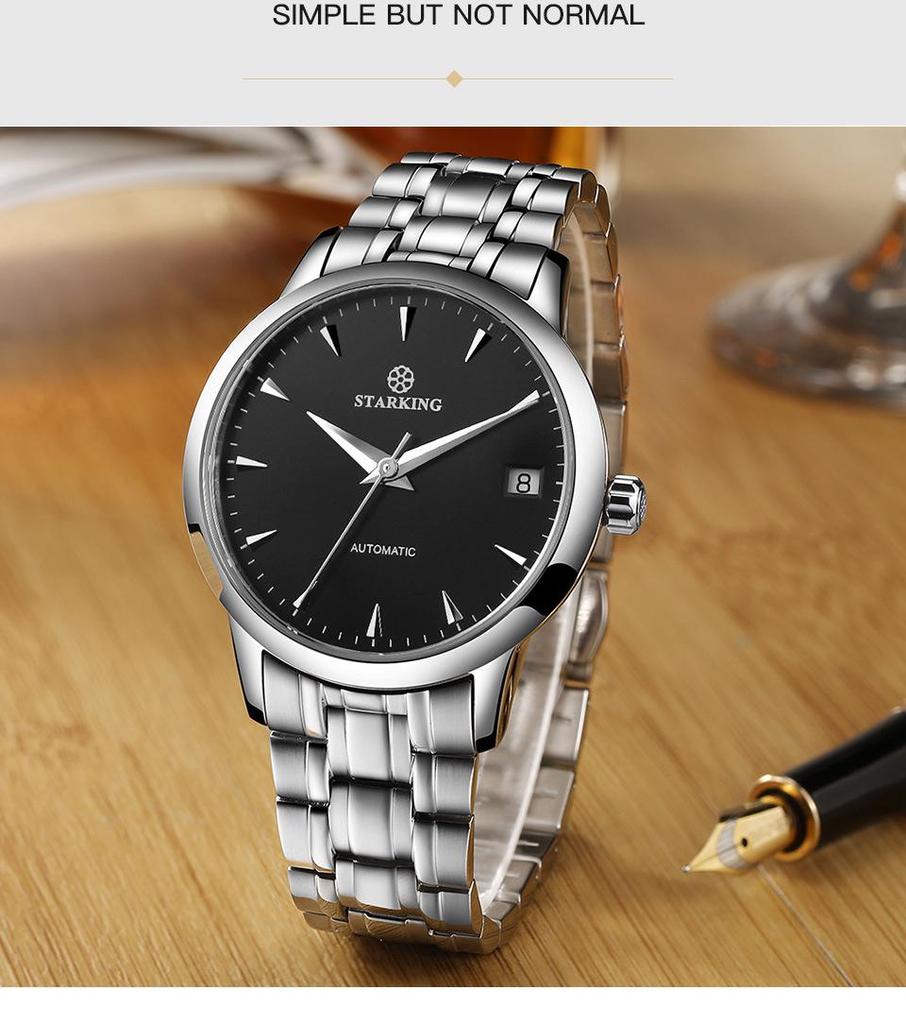 Orologio meccanico automatico da uomo Starking impermeabile con quadrante grande