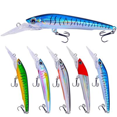 100G Esche da pesca in mare Richiamo di acqua salata Affondamento Super Big Minnow Esche da pesca Esca dura Wobblers Minnow Pike Esche per carpa