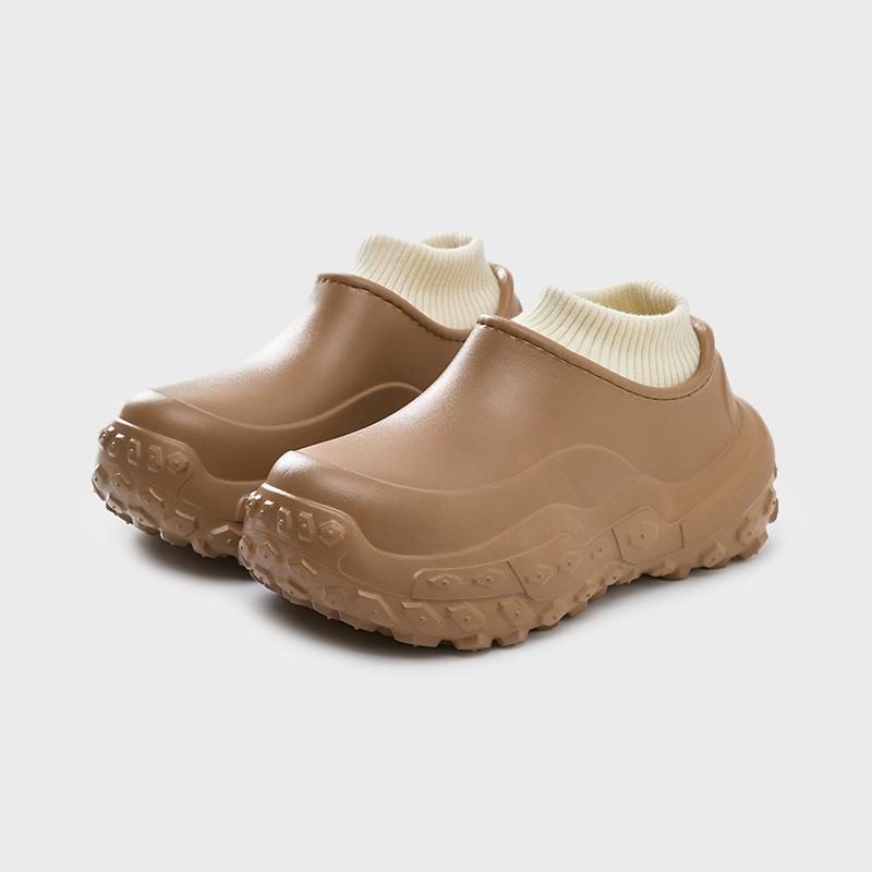 Fashion Smile Pop Stylish Shoes Women Outdoor Waterproof Non-slip Slippers Women Indoor Warm Fluffy Slippers Thick Sole Cotton Slippers