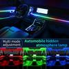 5 in 1 6 in 1 Car Atmosphere Lamp RGB Rainbow 213 Color LED Acrylic Strip Fiber Optic Symphony Interior Decoration Ambient Light