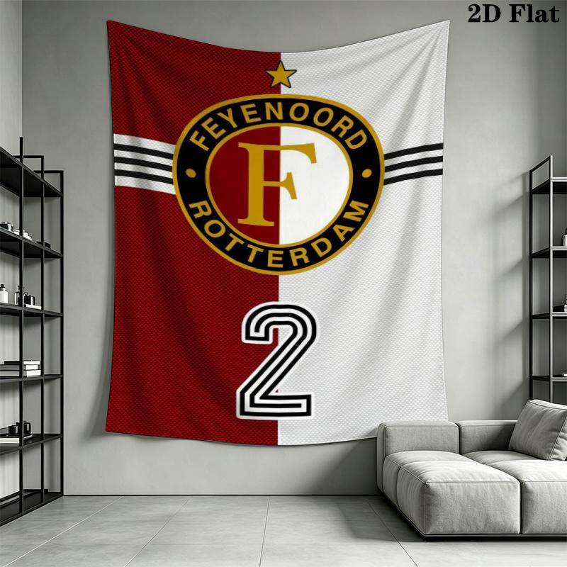 Feyenoord Wandkleed Esthetisch Wandkleed Bedrukt Stof Deken Decoratieve Wandkleden voor Slaapkamer Woonkamer Huisdecoratie