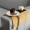 Sofa Armrest Tray Armchair Table Sofa Arm Tray Anti Slip Couch Arm Table for Snacks Drinks Remote Cups