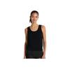 ONITSUKA TIGER Knit Tank Top Solid Color Round Neck Sleeveless Vest Unisex Tops Black 2183B270-001