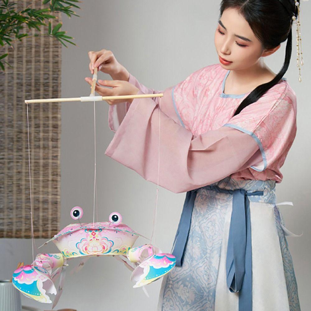 Chinese Style New Year Crab Portable Lantern Children Handheld Lantern Hanfu Accessories