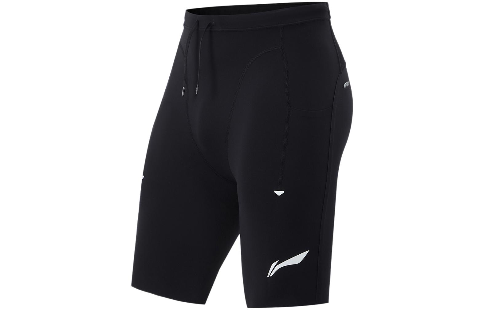 Li Ning Men's Black Running Collection Sports Shorts Moderate Ausu005-1 Cm