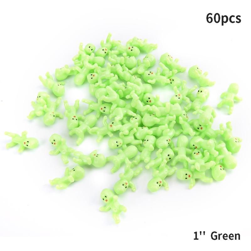 60Pcs High Quality 1/1.2inch Mini Plastic Baby Doll Kids Toys Doll Accessories 10Colors