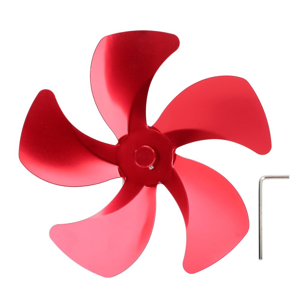 Stove Fan Blade Replacement Aluminum Alloy Enhance Warm Air Circulation Fireplace Fan 5 Blade for Stove Fan Accessories