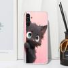 Anime Cute Black Cat Meow Phone Case For Samsung Galaxy A17 A37 A57 A16 A26 A36 A56 A15 A25 A35 A55 A14 A24 A34 A54 A13 A23 A33