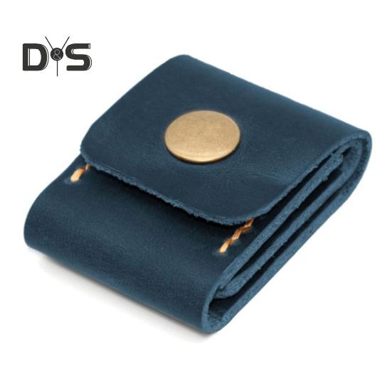 

Чехол для медиатора на 3 слота, сумка-держатель медиатора, чехол из искусственной кожи для хранения медиатора с застежкой-кнопкой для любителей гитары синий