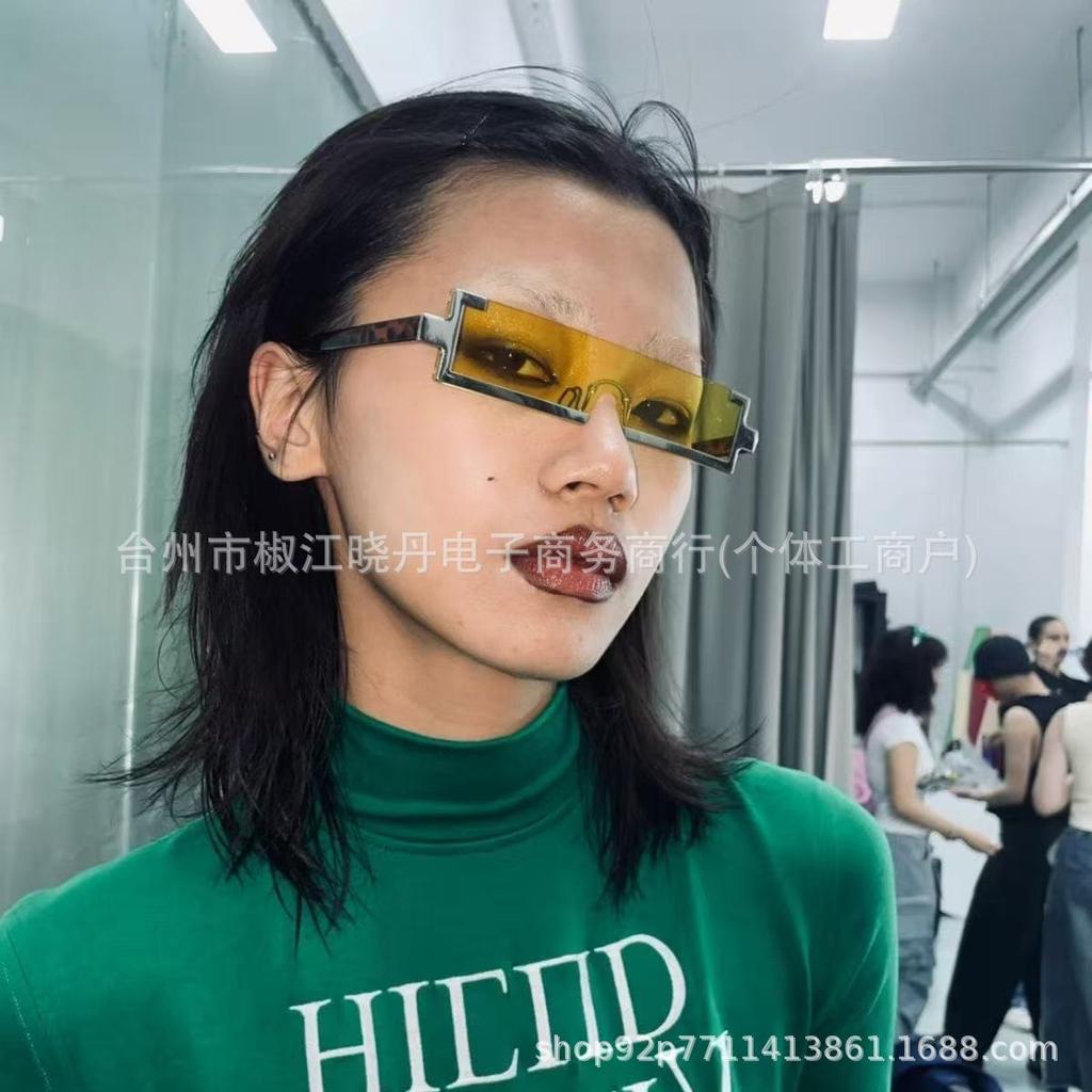 New Internet celebrities ins fashion street sunglasses women's concave trend styling glasses men's street fashion sunglasses tide