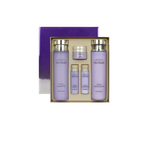 ISA KNOX Age Focus Vital Collagen 2-Item Special Set (Skin 20ml + Emulsion 20ml + Cream 10ml)
