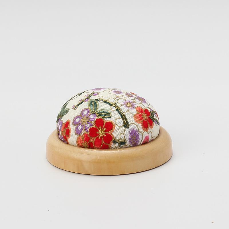 Japanese Style Wooden Pin Cushion & Needle Holder for DIY Sewing & Cross Stitch