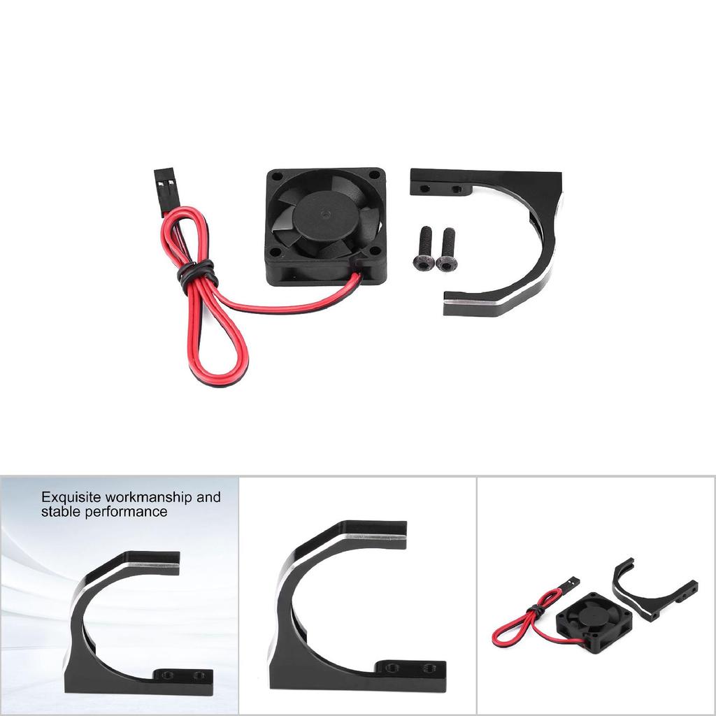 RC Car Accessory Motor Heat Dissipation Cooling Fan (30 * 30 * 10mm With Black Motor Mount)
