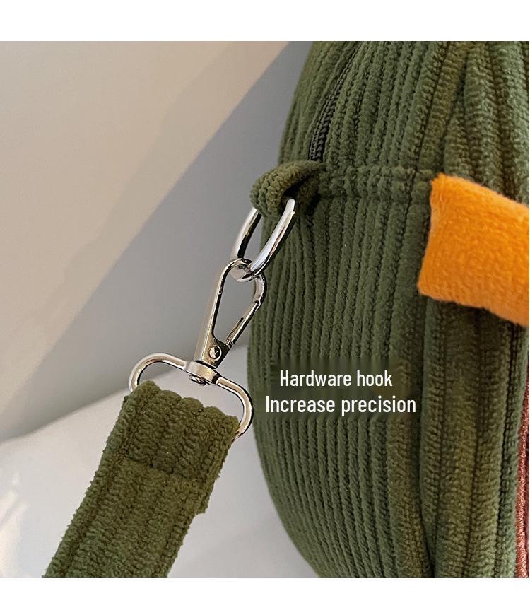 Sac bandoulière patchwork Capybara dessin animé en peluche 2025 - Grande capacité, design mignon