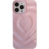 Retro Folds 3D Love Heart Case For For Iphone 13 11 12 14 1 16 17 Pro Max 17 Air  Soft Shockproof Cover Bumper