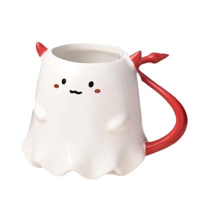 Halloween Geister Kaffeetasse Hitzebeständig Geister Keramik Teetasse Niedliche Cartoon Geister Dämon Tasse 500ml Multifunktionale Trinktasse