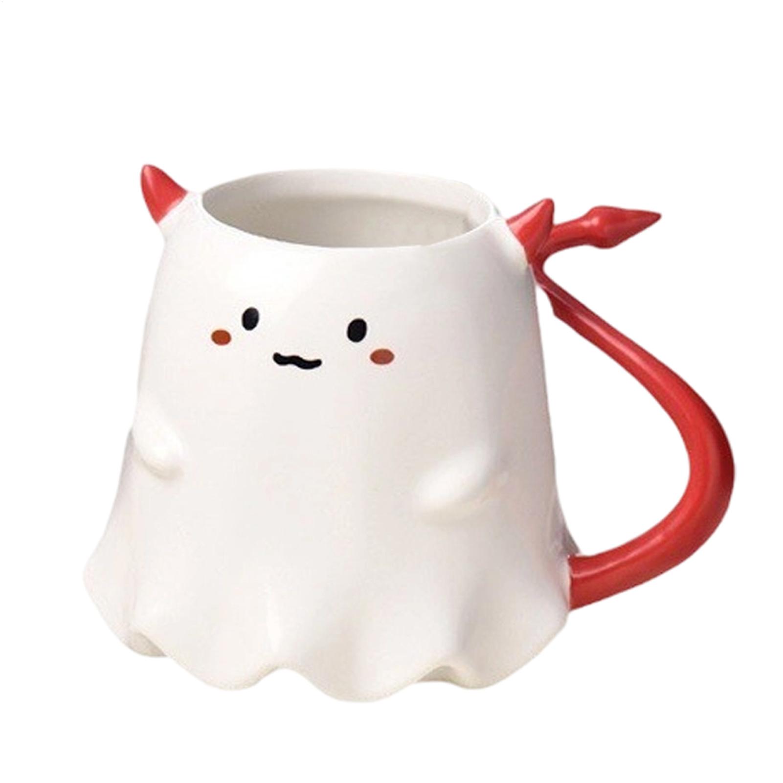 

Кружка для кофе с привидениями на Хэллоуин, термостойкая керамическая чашка для чая с милым мультяшным привидением и демоном, 500 мл, многофункциональная кружка для питья 500ml