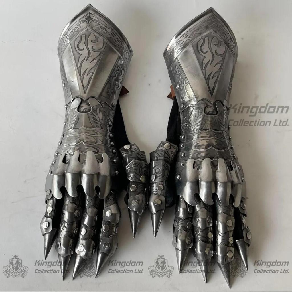 LOTR Gauntlets Ringwraith Nazgul Design Engraved Medieval Nazgul Gauntlets