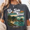 La Jola Cove California Comfort Colors Tee, La Jolla Cove California and Kids Tshirt, La Jolla Beach Travel Tee, Vintage Coastal Graphic, San Diego