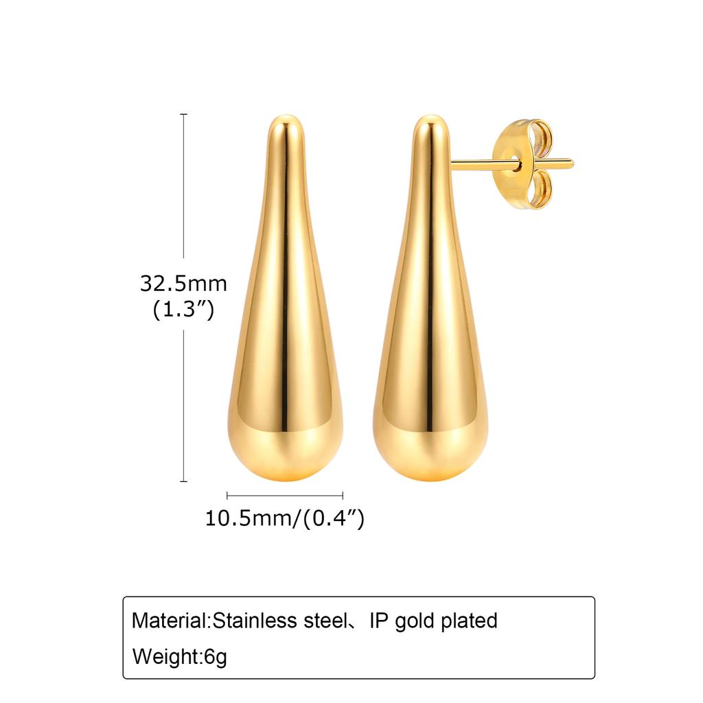 2026 Persönlicher Glänzender Tropfen-Ohrring, Kurzer/Langer Anhänger Wassertropfen Stecker-Ohrringe für Damen, Elegantes Goldfarbenes Schmuckstück Geschenk