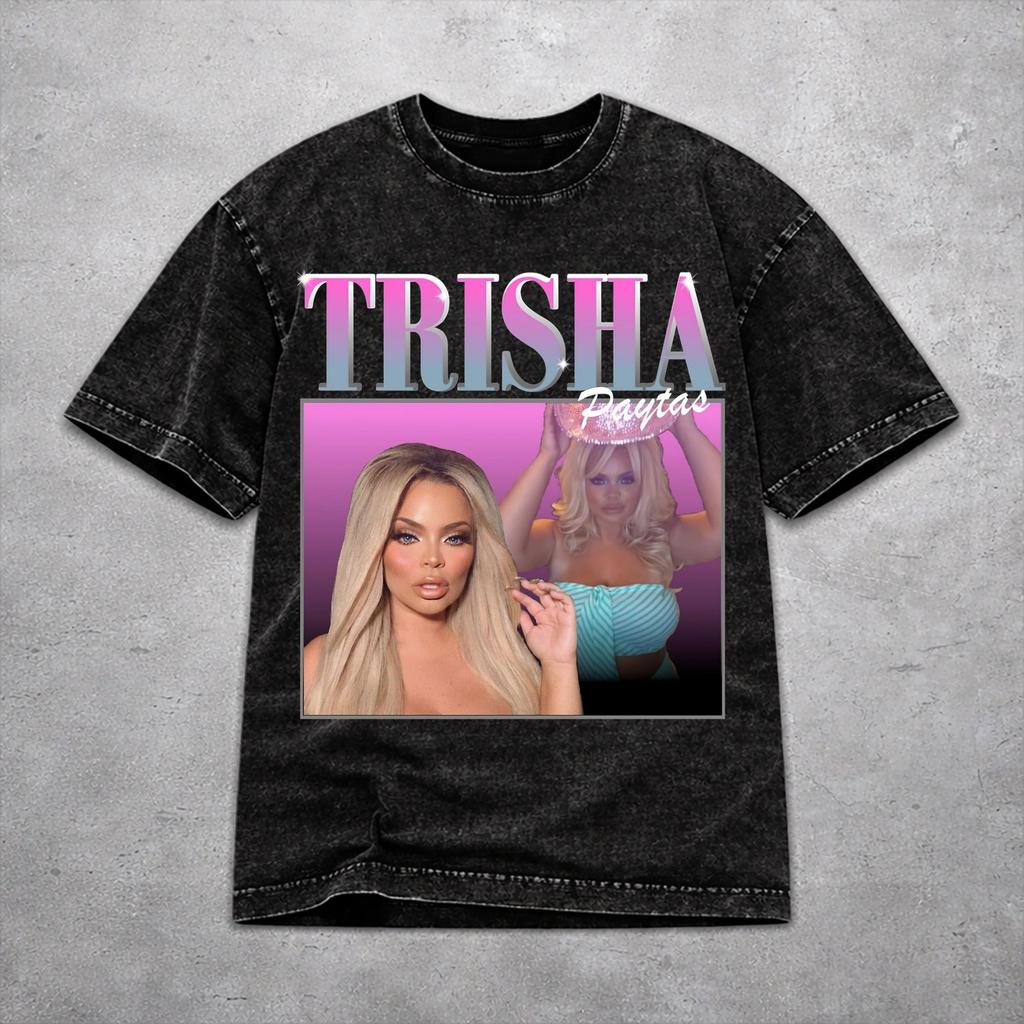 Stylish Women Men Trisha Paytas Tee Shirt Cotton Washed T Shirts Apparel