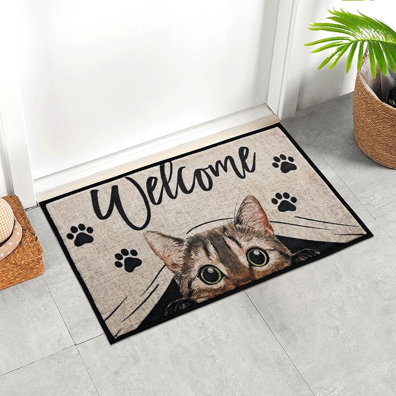 Super Absorbent Bath Mat Four Cats Living Room Rugs Entrance Doormat Home Balcony Decor Prayer Rug Non-slip Kitchen Door Mats Su
