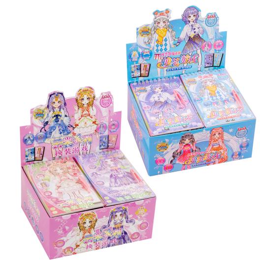 Fashion Doll Dress-Up Sticker Book for Girls DIY Paper Craft with Reusable Stickers Creative Activity Toy for Kids Cute Handmade