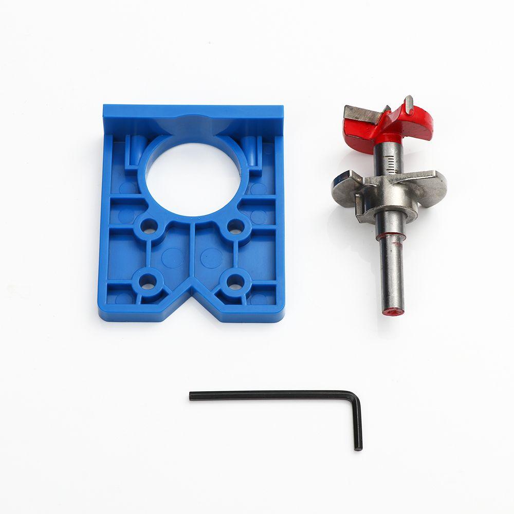 Door Hole Opener Woodworking Tools Hinge Hole Drilling Drill Bits Guide Locator Hinge Drilling Jig