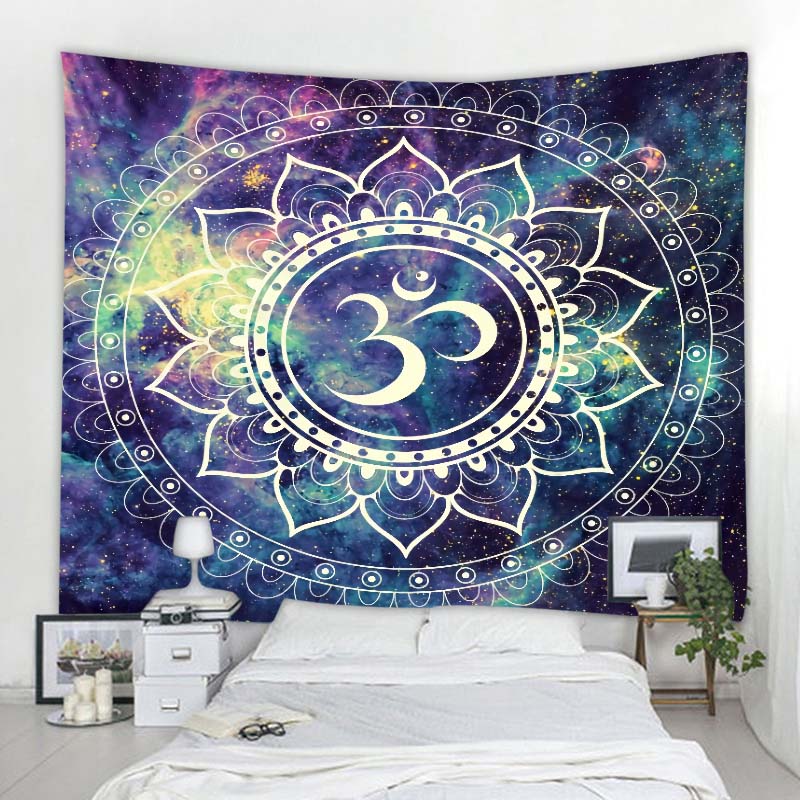Indian mandala tapestry elephant wall hanging bohemian style decorative wall covering yoga mat aesthetics room decoration