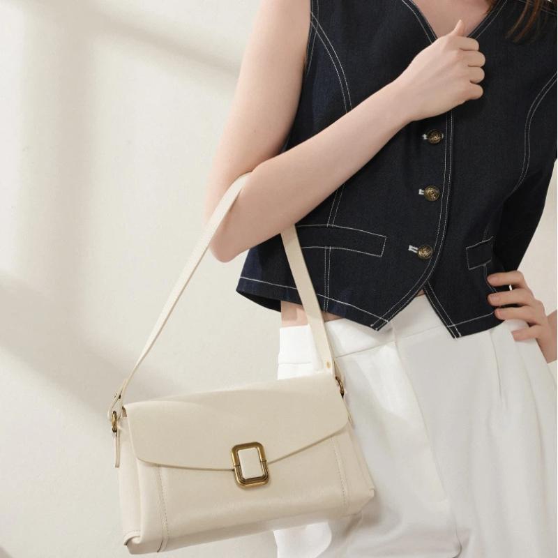 Luxury Handbags Female Crossbody Bags Shoulder Bag Women Bags New Fashion 2025 Genuine Cowhide Leather Small Square Bag