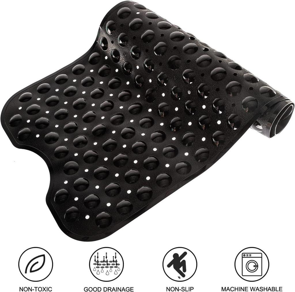 Eco-friendly PVC Anti-slip Bathroom Massage Mat with Drainage Holes and Suction Cups