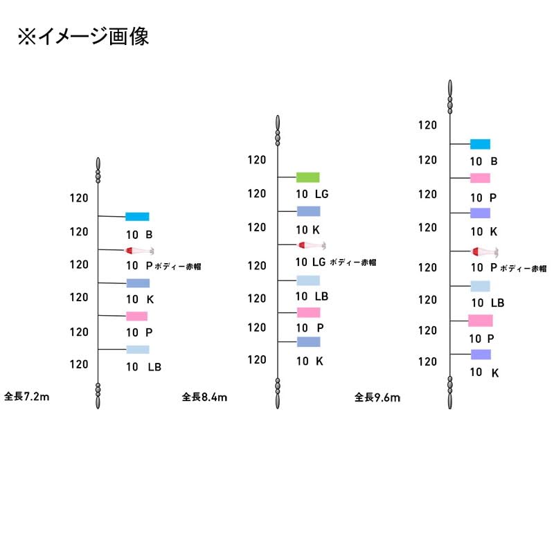 Daiwa Comfortable Squid Rig Mirror 11S RF SS Floating Red and White 6-Piece