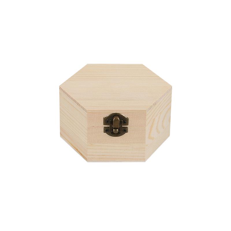 A disposizione: Scatola Regalo Esagonale in Legno di Pino e Bauletto Arcuato a Forma di Cuore Scatola Porta Gioielli