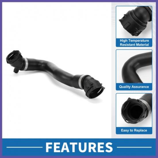 Radiator Hose No.17127639213 for BMW F26 X4 XDrive28i 15-18 Rubber Black 1Pc