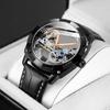 Forsining Official Exclusive Sale Golden Double Side Transparent Modern Design Men Watch Top  Luxury Automatic Wristwatches
