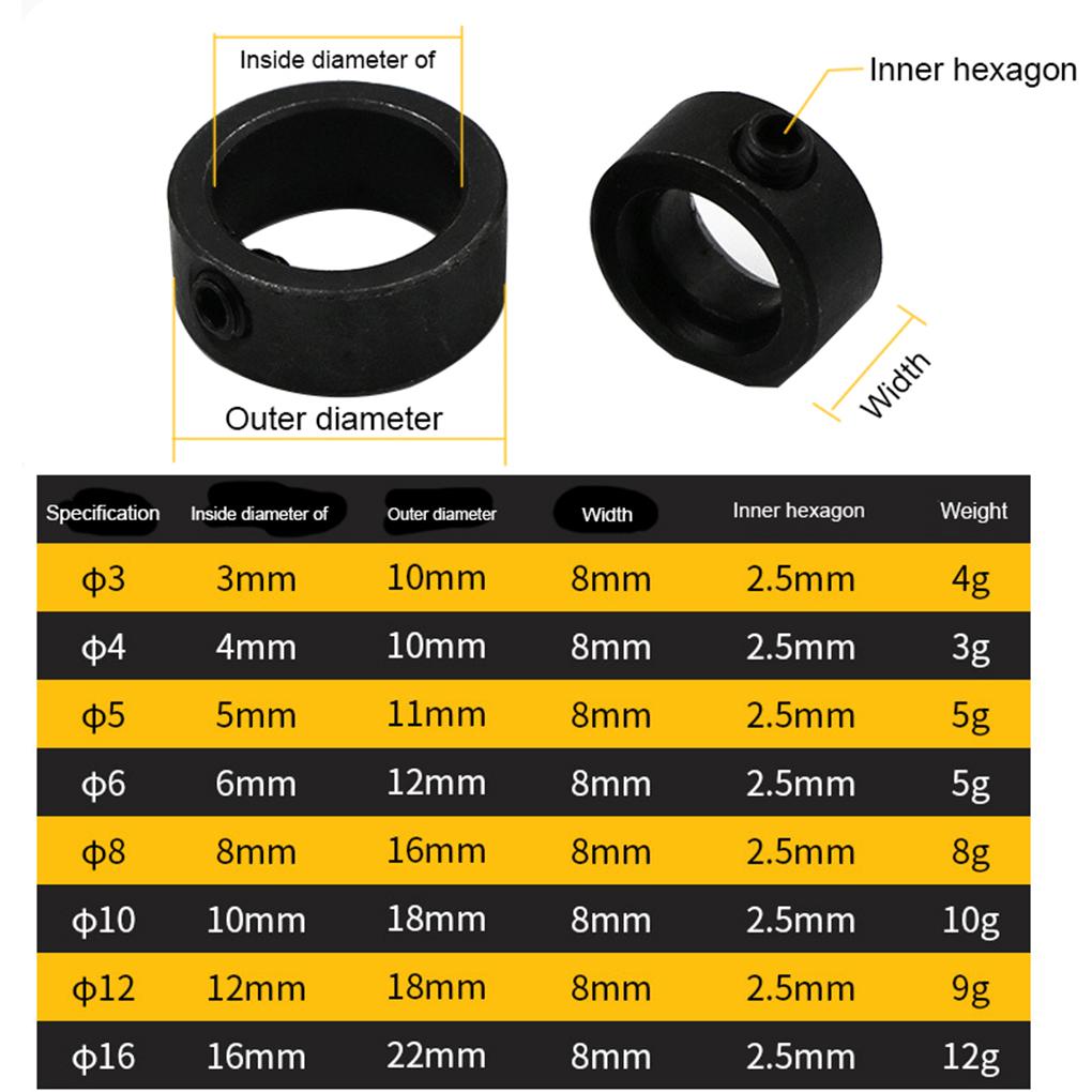 8 Stück/Satz 3-12mm Bohrerwerkzeuge Tiefenanschlagring Positionierungsabstandsmarkierer Holzbearbeitungswerkzeuge