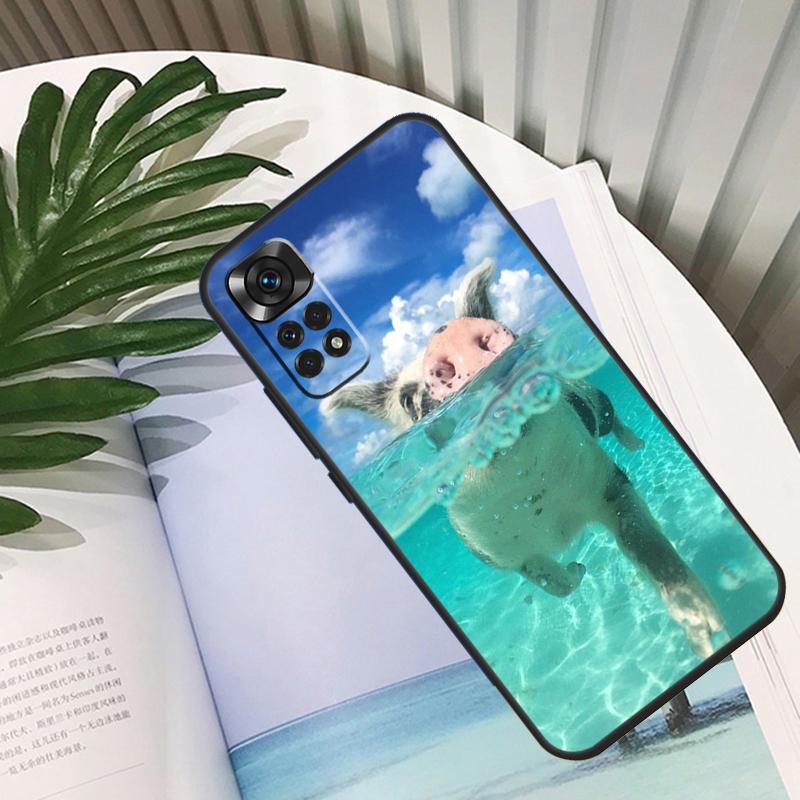 Cute Pink Pig Funda For Xiaomi Redmi Note 14 10 11 12 13 15 Pro Plus Case For Redmi 15 15C 14C 12C 10C 13C