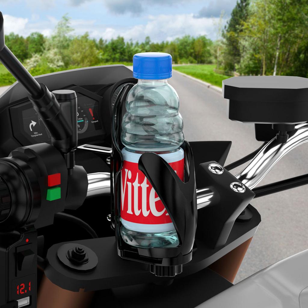 Motor Adjustable Handlebar Cup Holder Bottle Mount Bracket Black B For Scooter