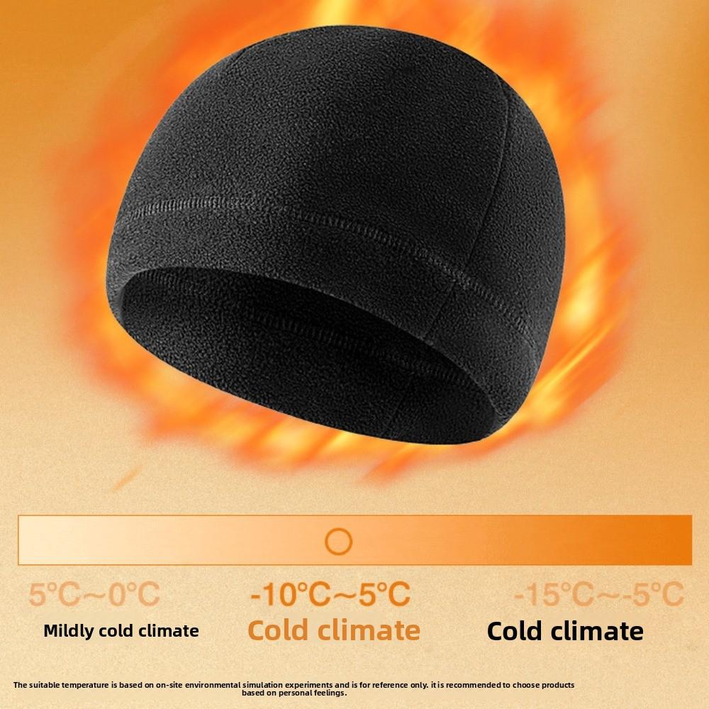 Warmer Running Winter Sport Cap Solid Color Outdoor Warm Hat Classic Winter Running Hats  Unisex