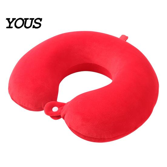 Memory Foam Cushion Travel Neck Pillow, U Shaped Headrest for Airplane Removable Velvet Pillow Cover Car, Soft Support Office Nap, Washable